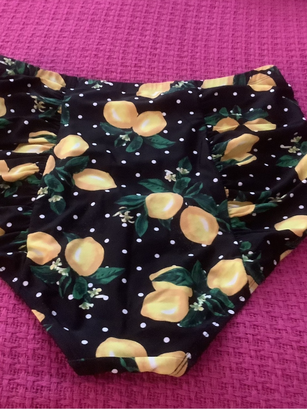 torrid Black Lemon Print High-Waist Bikini Bottoms - Picture 2 of 2